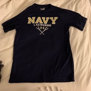 Navy Lacrosse Under Armour Shirt